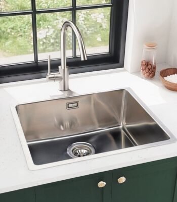 Reginox Houston Stainless Steel Kitchen Sink Installed in Modern Kitchen