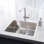 Reginox Texas 50x40 kitchen sink installed in a modern kitchen