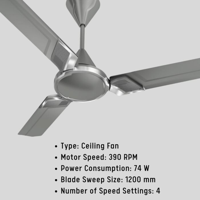 Havells Zester Ceiling Fanslate