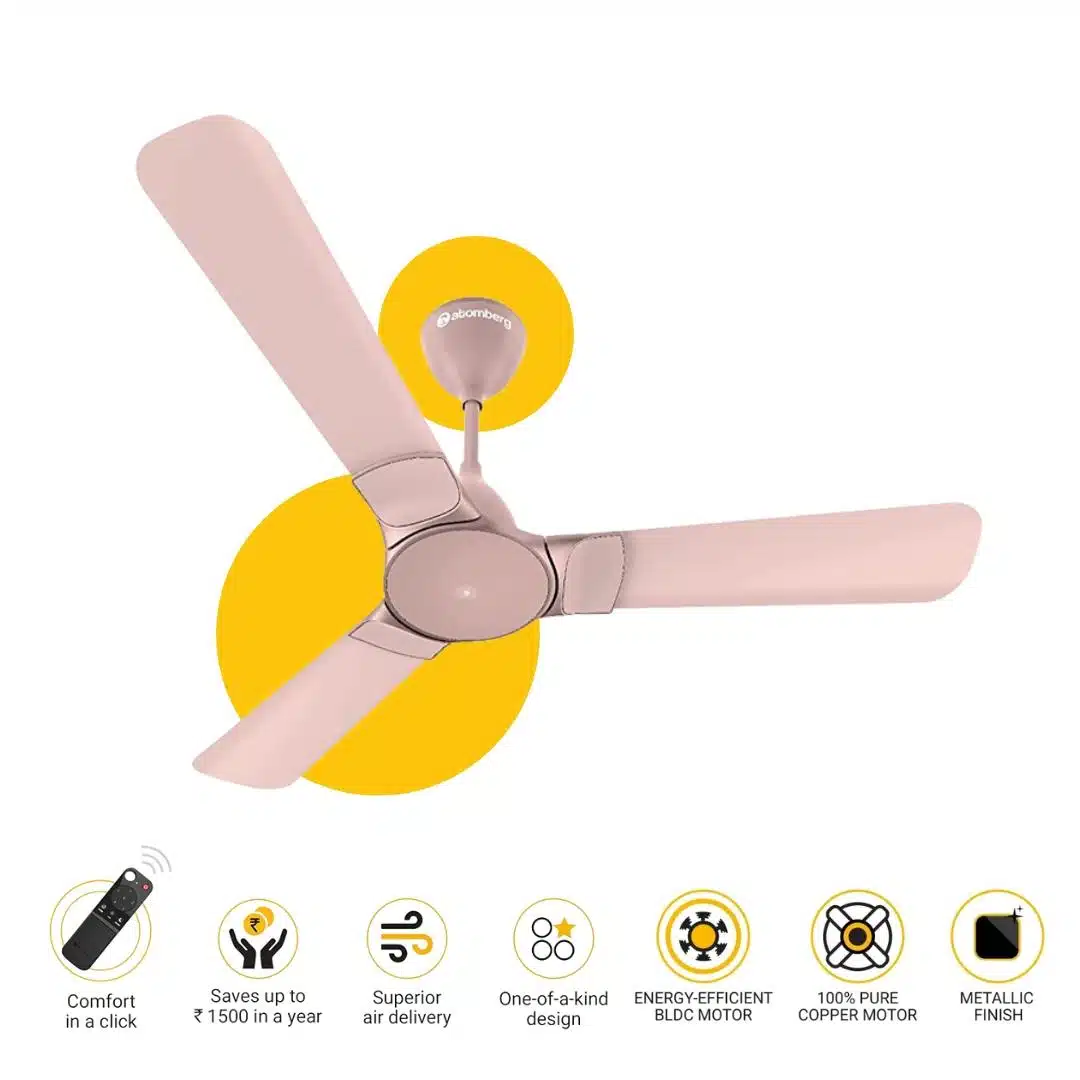 Atomberg Erica Ceiling Fan BLDC And Remote Control | Lotus Pink