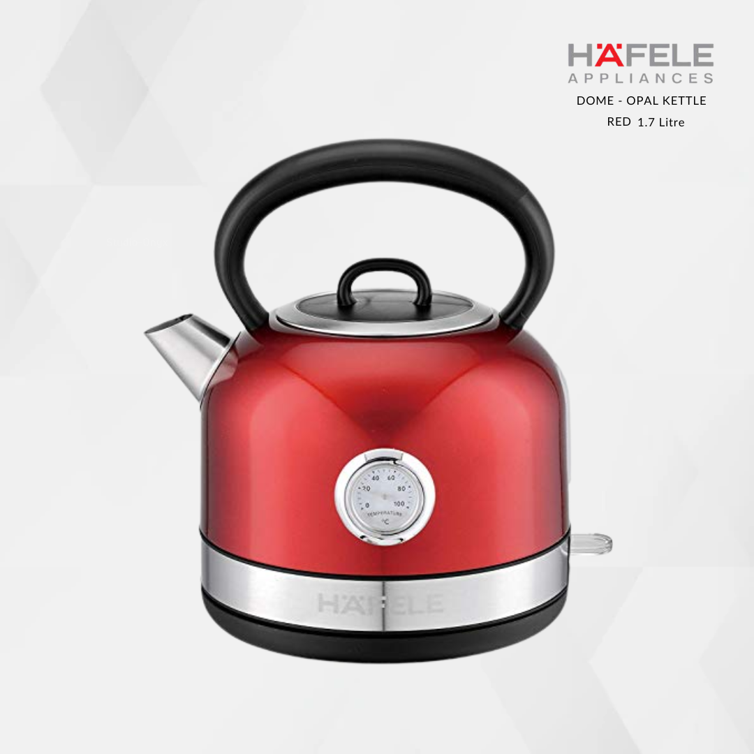 Hafele Electric Kettle Stainless Steel DOME – OPAL L Capacity Red