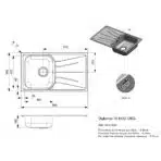 Reginox Diplomat 10 Lux Single Bowl Kitchen Sink with Drainboard - Image 8
