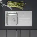 Reginox Diplomat 10 Lux Single Bowl Kitchen Sink with Drainboard - Image 5