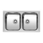 Reginox Diplomat 20 DB stainless steel kitchen sink on a white background.