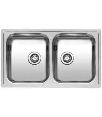 Reginox Diplomat 20 DB stainless steel kitchen sink on a white background.