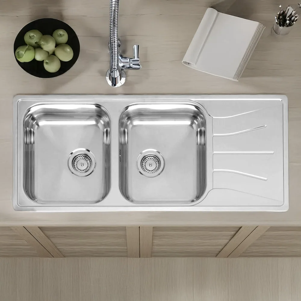 Reginox Diplomat 30 Lux Sink with Drainboard in Kitchen Setup