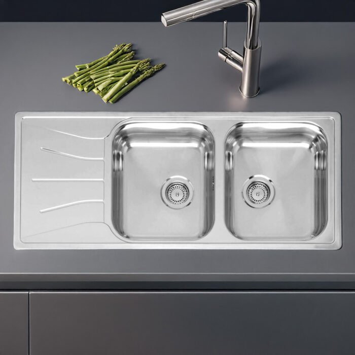 Stainless Steel Reginox Diplomat 30 Lux Sink in Contemporary Kitchen