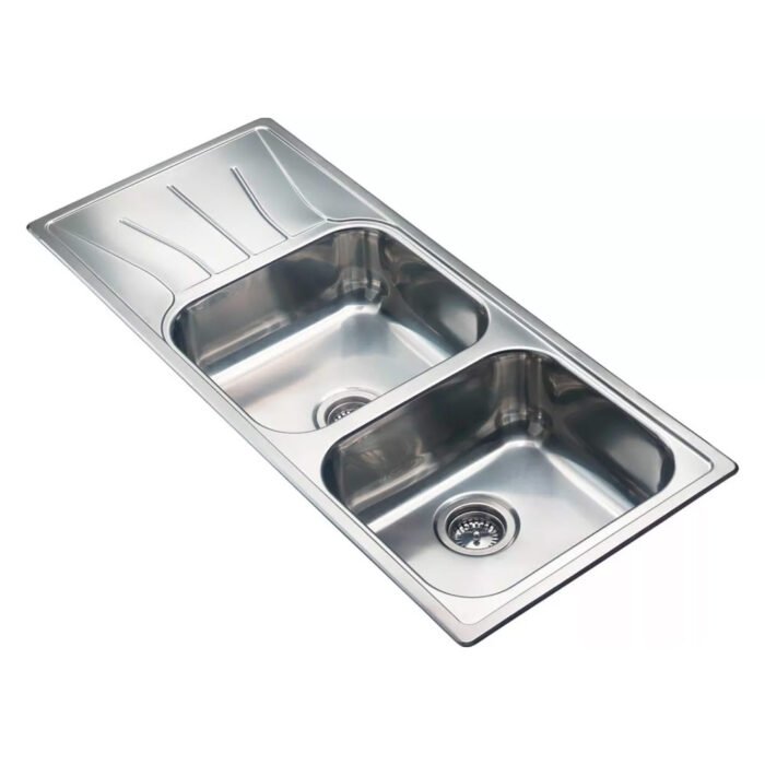 Reginox Diplomat 30 Lux Stainless Steel Kitchen Sink, White Background