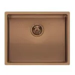 Reginox Miami Copper Single Bowl Stainless Steel Kitchen Sink, white background