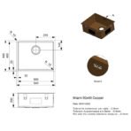 Technical drawing of Reginox Miami Single Bowl Stainless Steel Kitchen Sink, showing dimensions and features