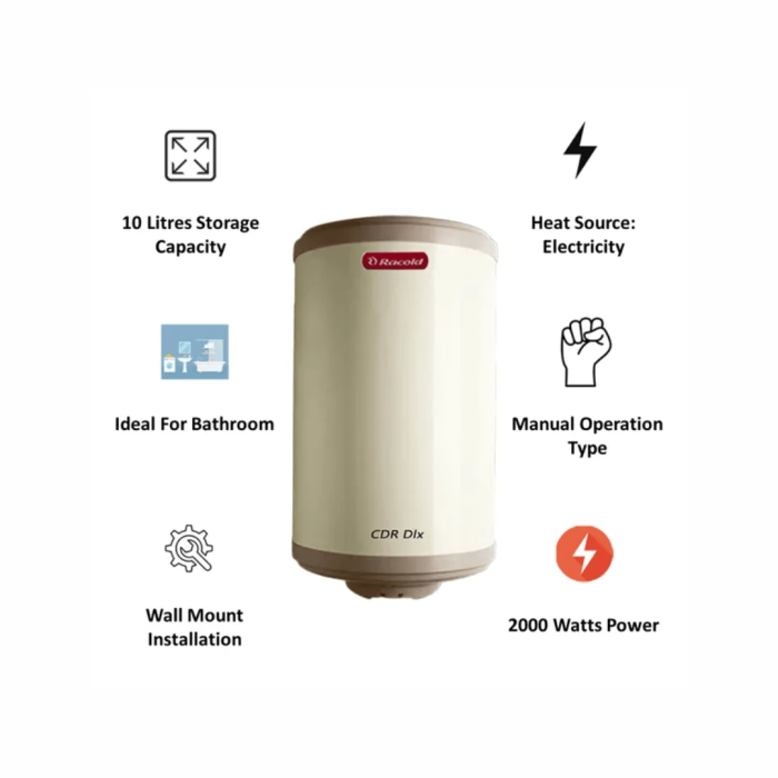 Racold CDR DLX Water Heater Ivory