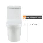 Top view showcasing the compact dimensions of Cera closet cimba