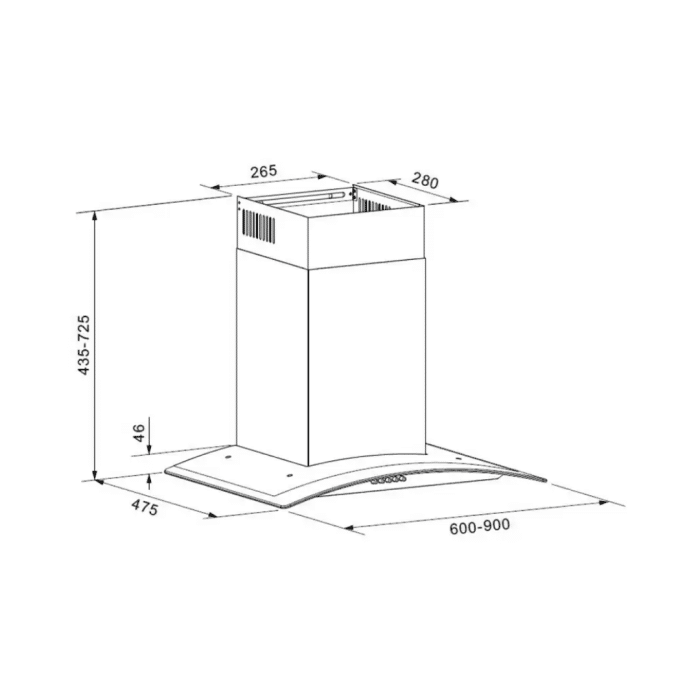 Carysil Rock 60 Kitchen Hood