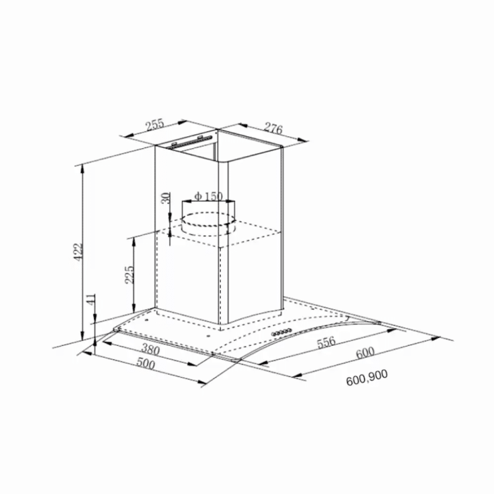 Carysil Rome 60 Kitchen Hood