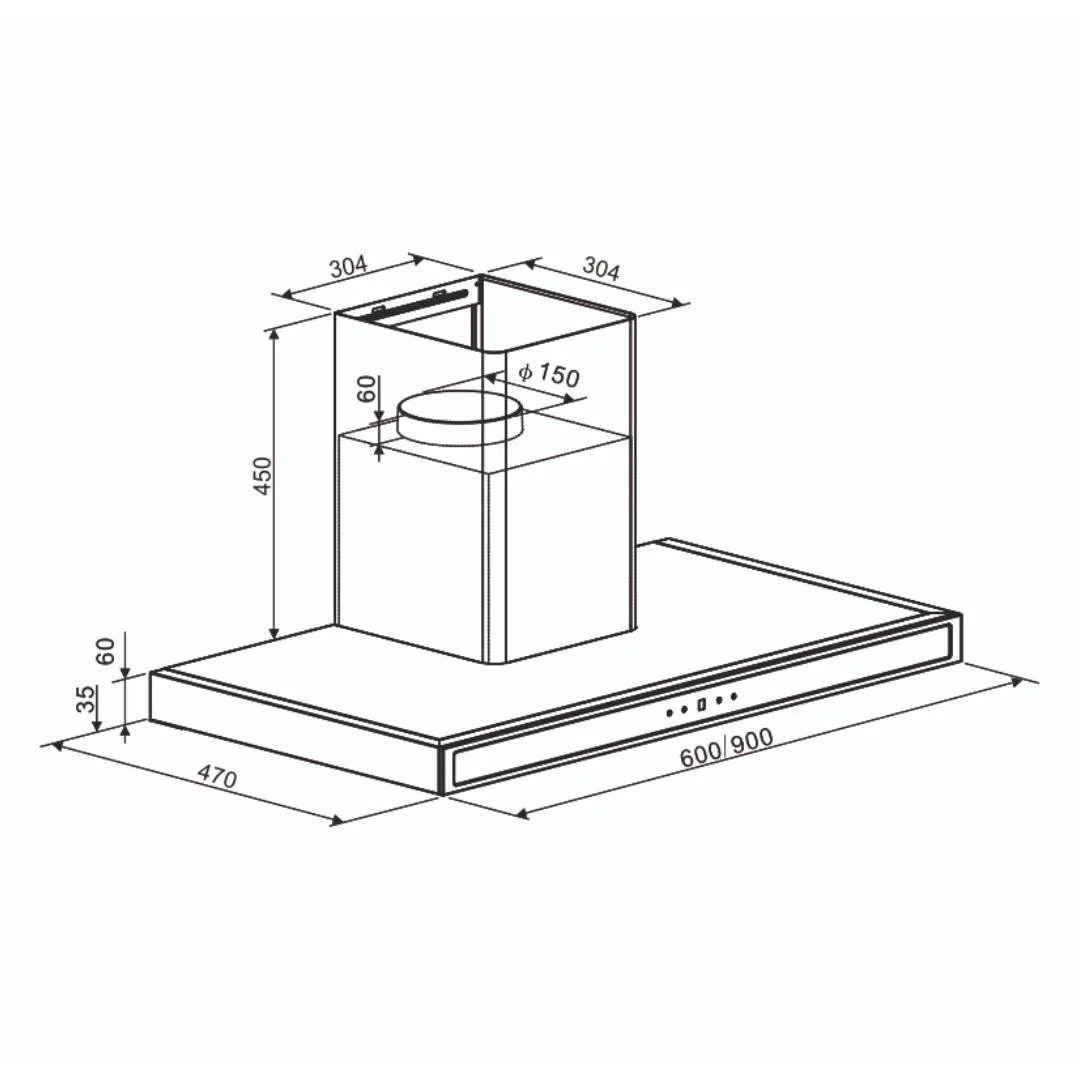 Carysil Silencio 90 Kitchen Hood