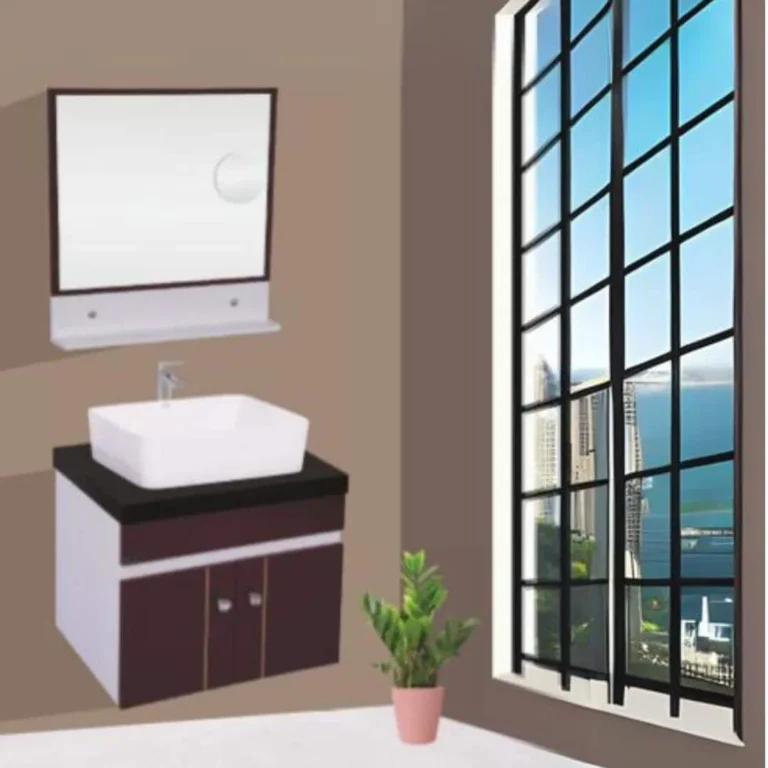 Acode EC 5690 Wall Mounted Cabinet Wash Basin Size: 60 x 48 x 50cm