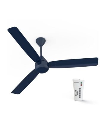 Crompton Energion Groove Antidust Ceiling Fan (Remote) Majolica Blue