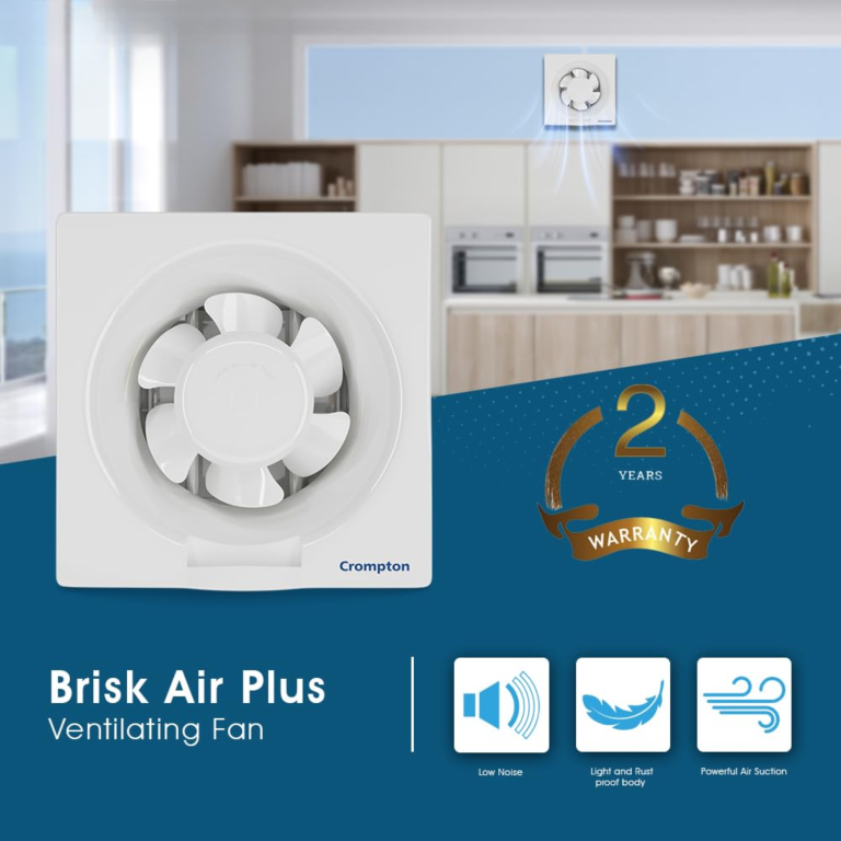 Crompton Brisk Air Plus 150mm Exhaust Fan White