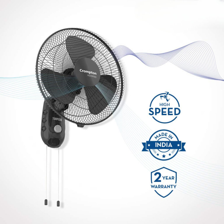 Crompton Torpedo High Speed Wall Fan Black