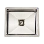 Carysil Stainless Steel Kitchen Sink Cordro R10 21x18, 8-inch depth on white background