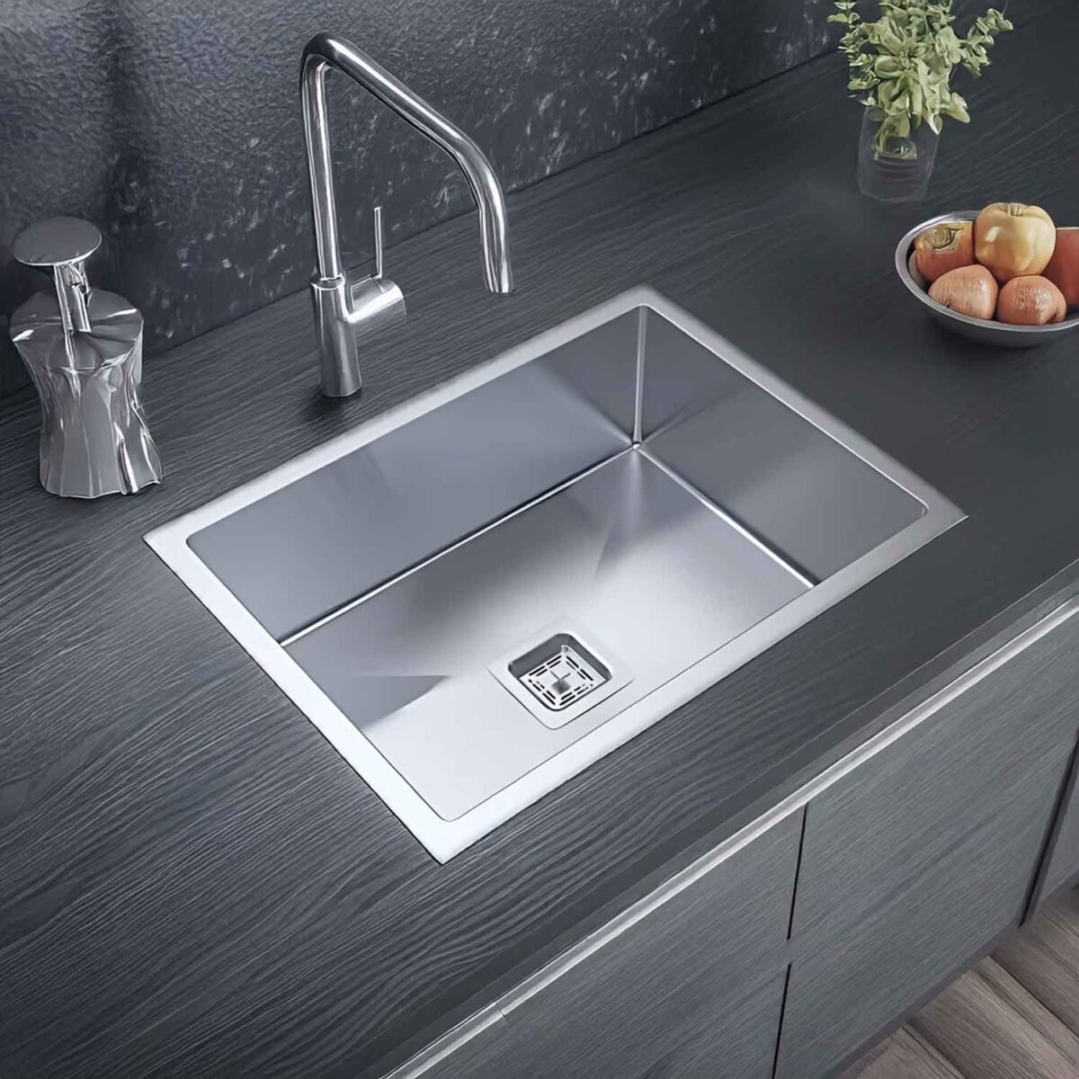 Carysil Kitchen Sink Quadro R10 24x18 – Installed in Modern Kitchen