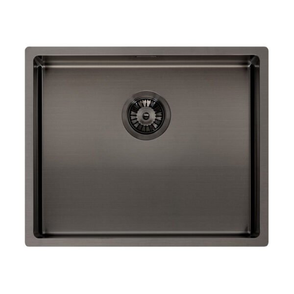 Reginox Miami Gunmetal Single Bowl Stainless Steel Kitchen Sink, white background