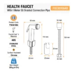 CERA Health Faucet: Stainless Steel Connection