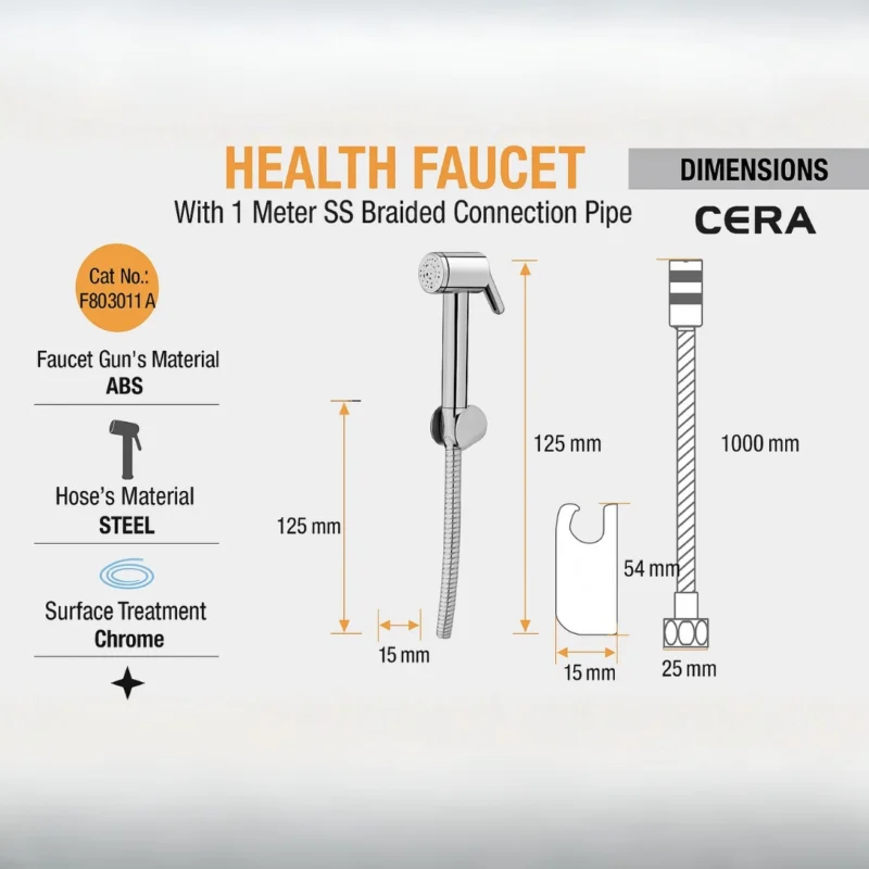 CERA Health Faucet: Durable ABS Stainless Steel