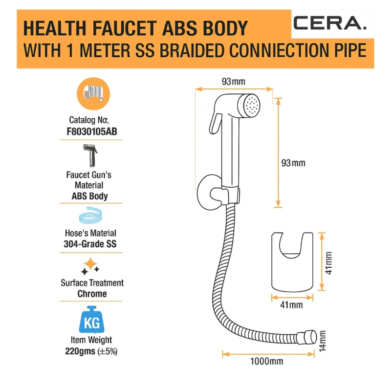 CERA F8030105AB: Premium Hygienic ABS Health Faucet