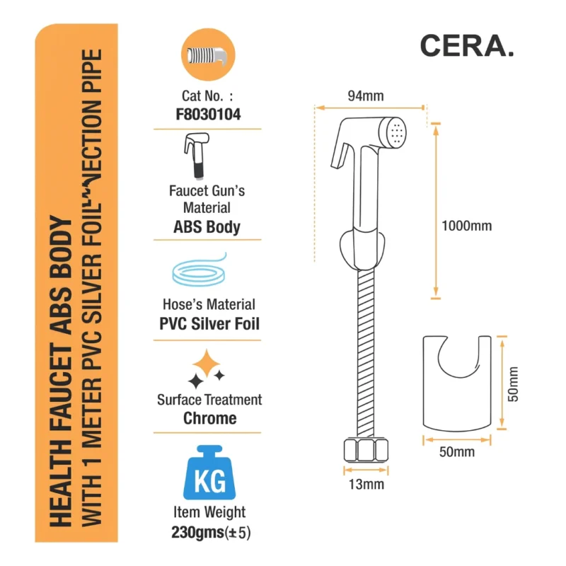 CERA ABS Body Faucet with Silver PVC Pipe