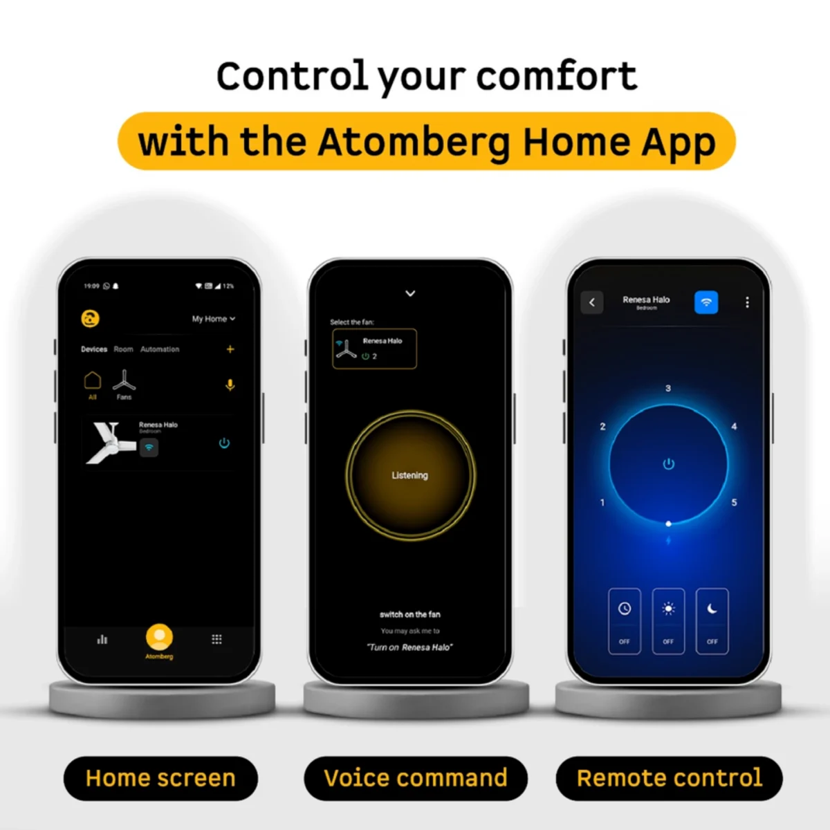 Atomberg Halo Black Fan