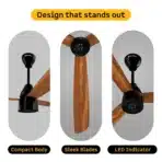 Atomberg Fan Renesa Prime With Remote Control & LED Indicators