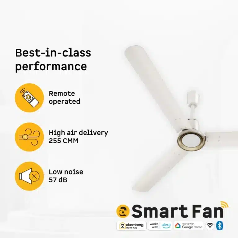 Atomberg Studio Nexus: Smart BLDC Fan Pearl White