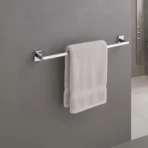 Aagna Olivia Silver Towel Rod Wall Mounted For Bathroom