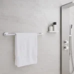 Aagna Pan Silver Towel Rod For Bathroom
