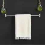 Aagna Giza Bathroom Towel Rod with Silver Finish