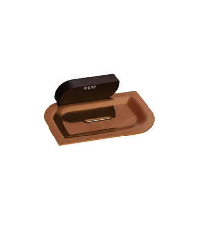 Aagna Pan Rose Gold And Black Finish Soap Dish For Bathroom