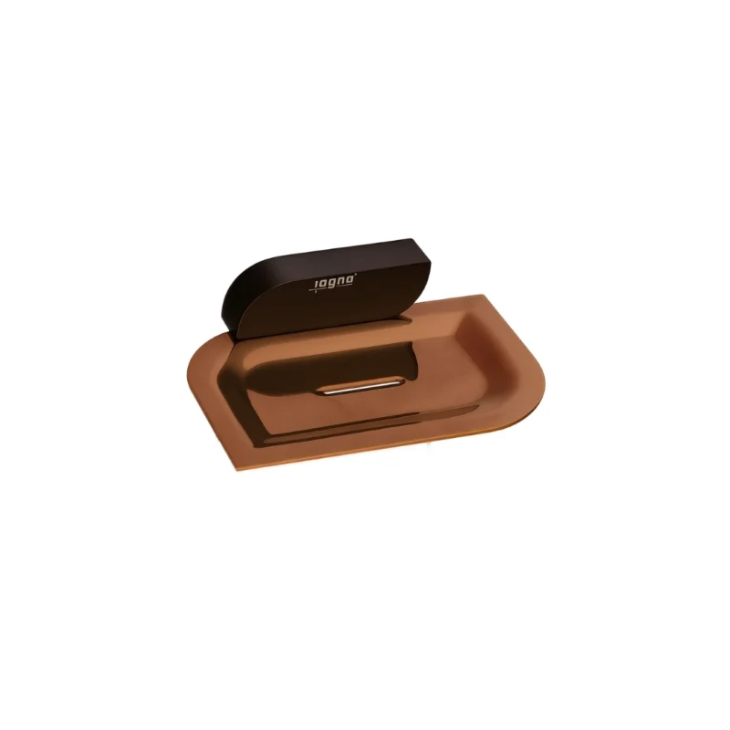 Aagna Pan Rose Gold And Black Finish Soap Dish For Bathroom