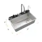 SYLUX Victoria Satin Finish Kitchen Sink With Accessories