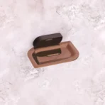 Aagna Pan Rose Gold And Black Finish Soap Dish For Bathroom