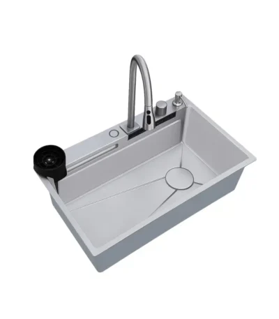 SYLUX Victoria Stain Finish Kitchen Sink With Accessories 304