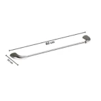 Aagna Rhyno Silver Finish Towel Rod