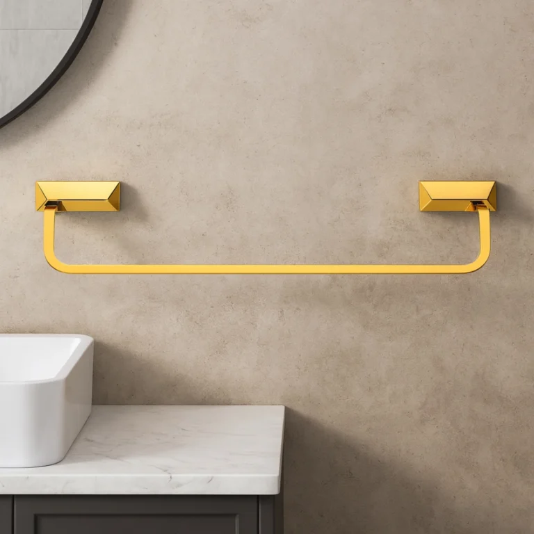 Aagna U-VA Premium Gold Bathroom Towel Rod Wall Mounted