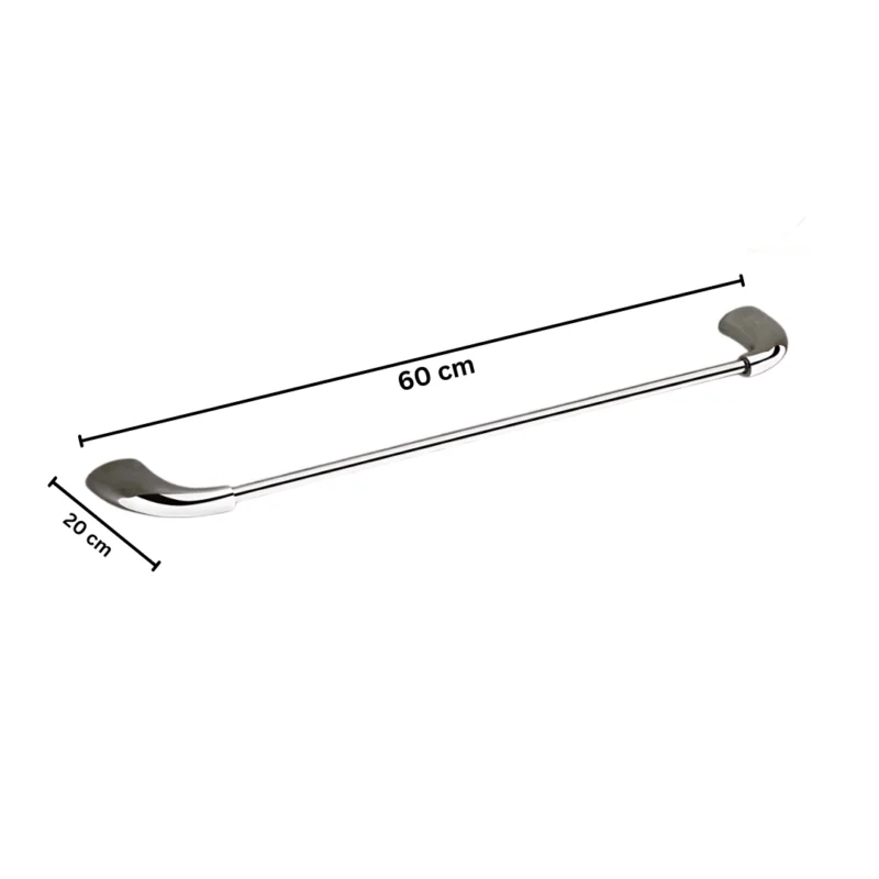 Aagna Rhyno Silver Finish Towel Rod