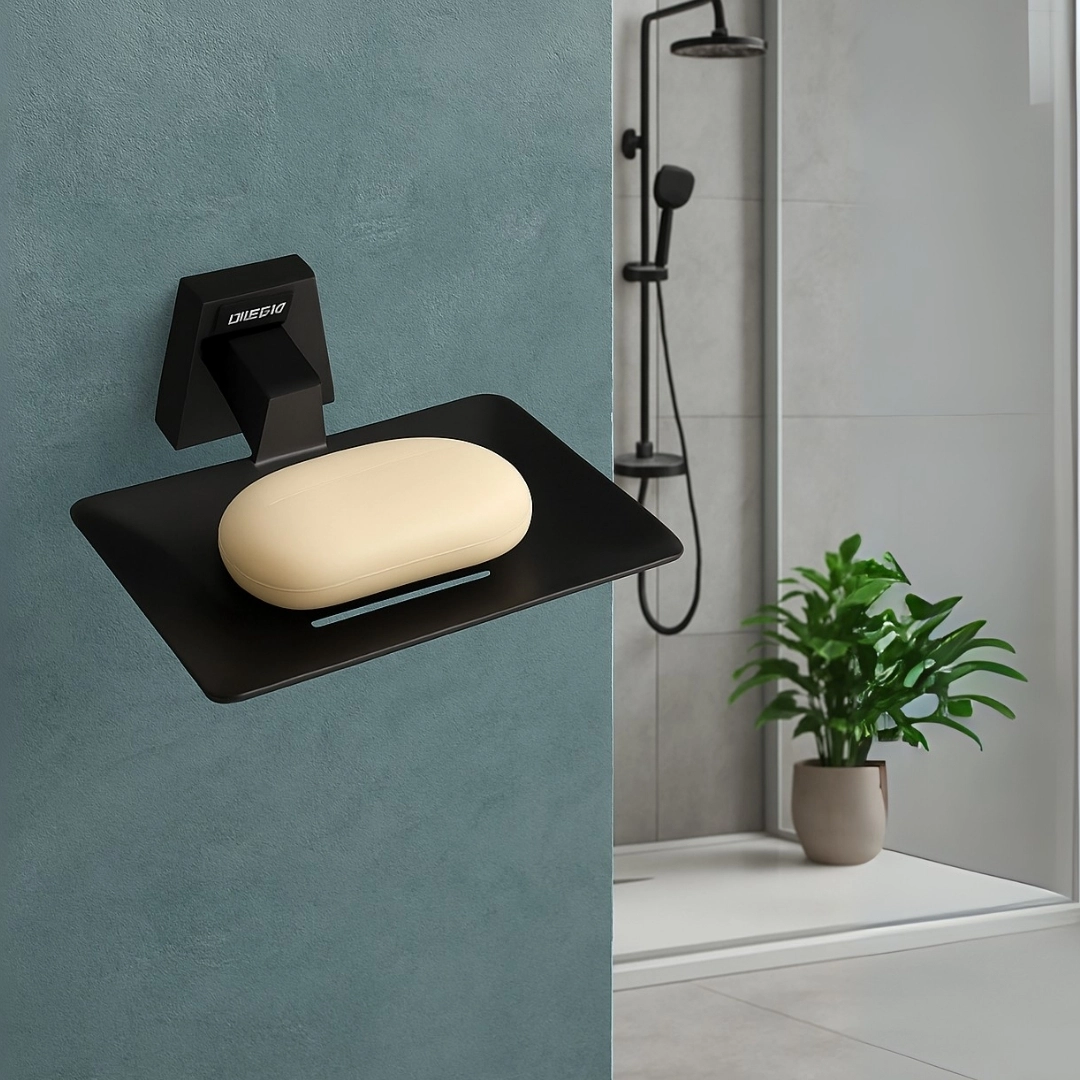 Aagna Olivia Black Finish Soap Dish Wall Mounted For Bathroom