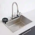 SYLUX Victoria Stain Finish Kitchen Sink With Accessories 304