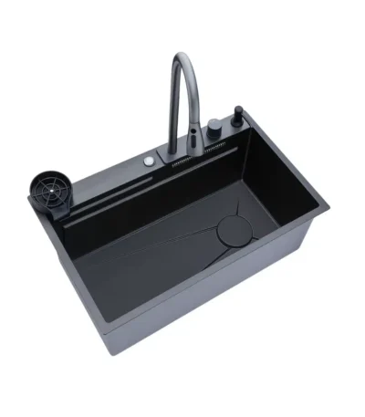 SYLUX Niagra PVD Black Finish Kitchen Sink SL885