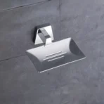 Aagna Olivia Silver Finish Soap Dish For Bathroom Use