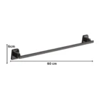 Aagna Olivia Black Finish Towel Rod – Modern Bathroom Fitting - Image 5
