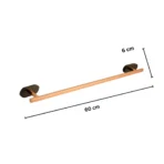 Aagna Pan Rose Gold And black Finish Towel Rod For Bathroom - Image 5